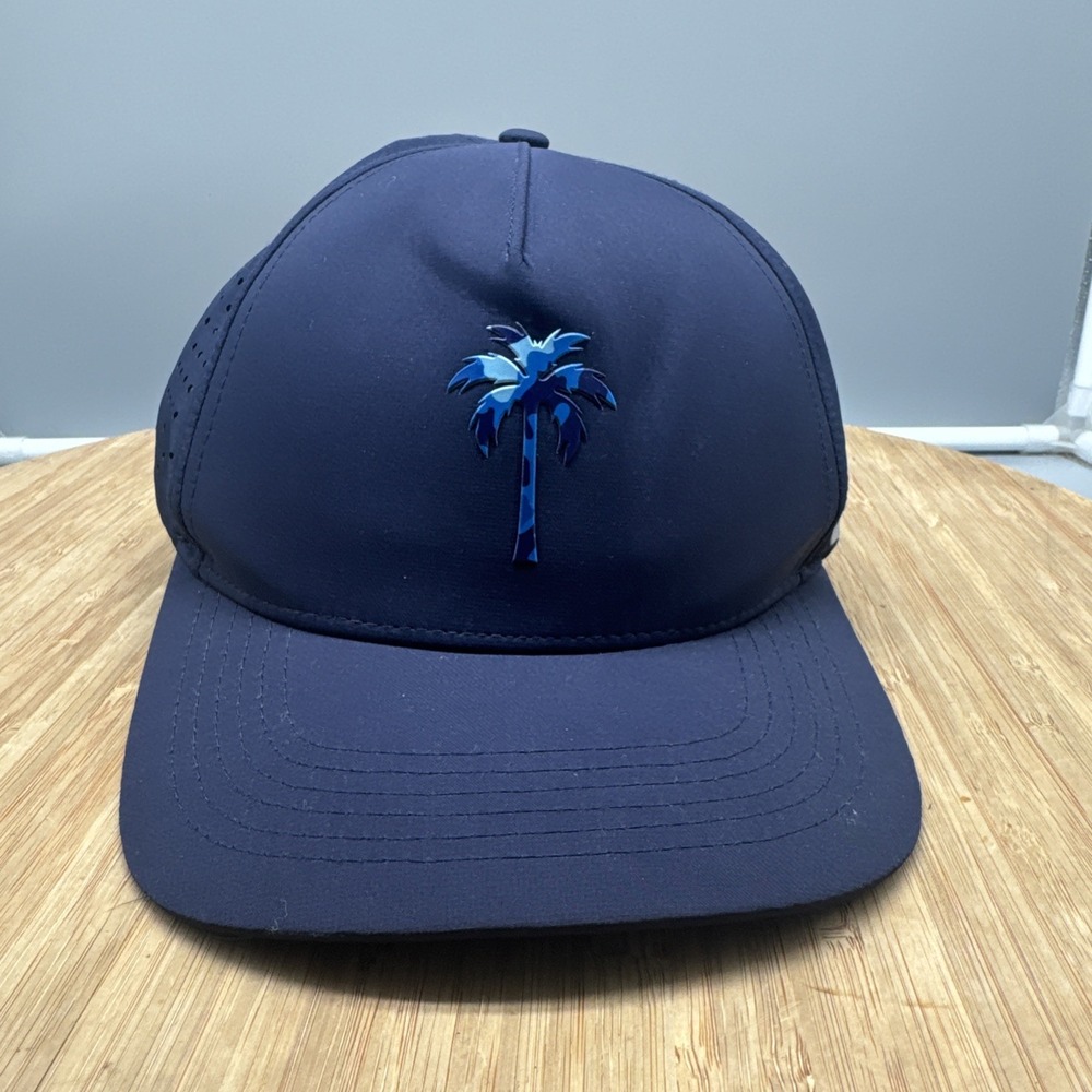 Alter Ego Running Trucker Hat Blue Palm Tree Camo Performance Mesh Snapback